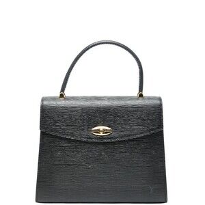 Louis Vuitton Epi Malesherbes Handbag Noir Black Leather